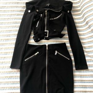 Two piece top and skirt.